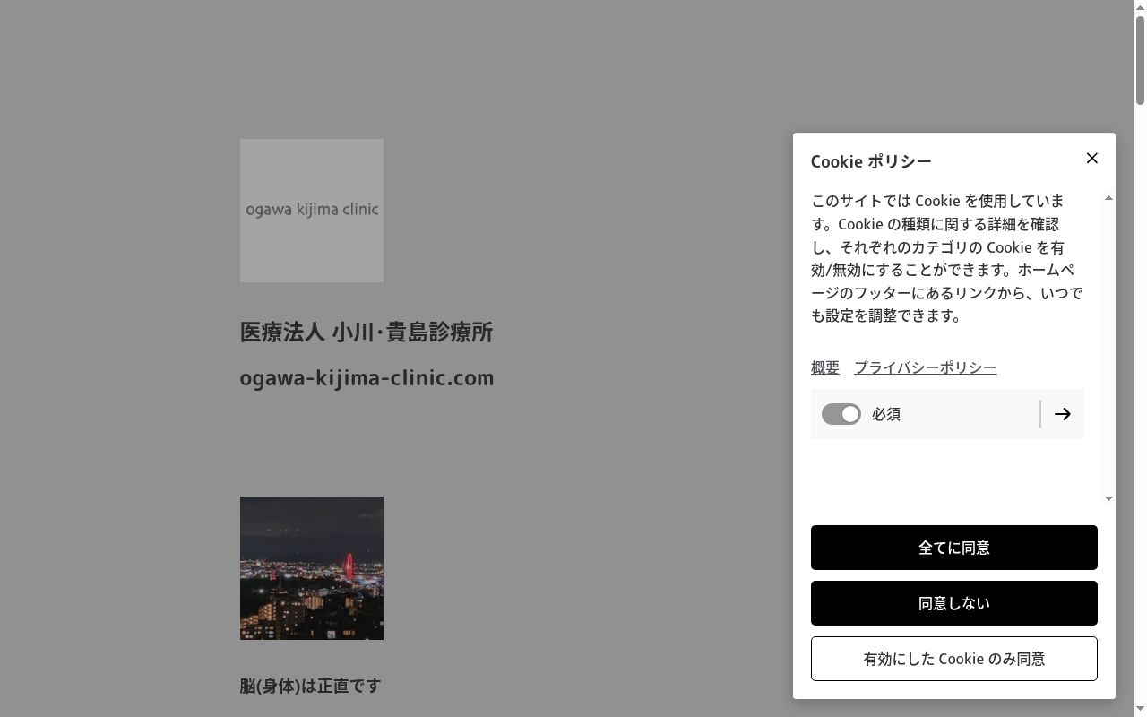 医療法人小川・貴島診療所の公式サイトのスクリーンショット