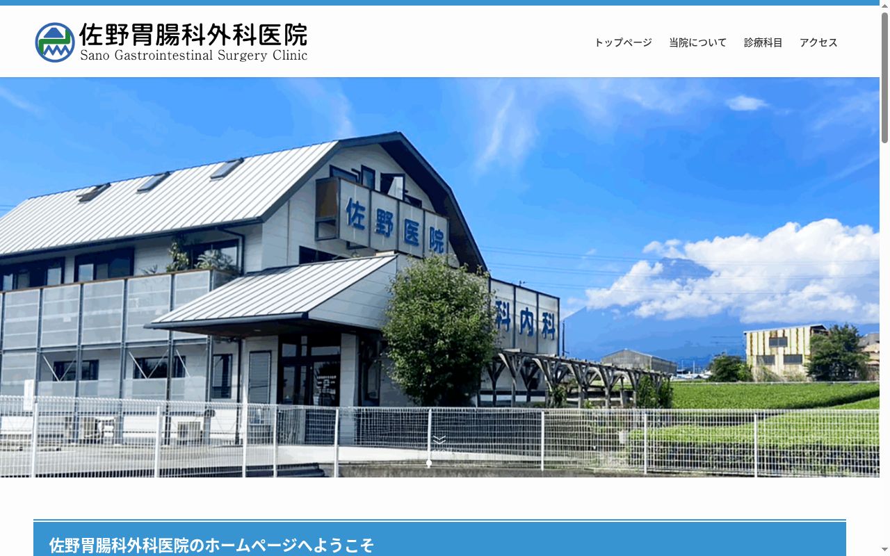 医療法人社団蓮華会 佐野胃腸科外科医院の公式サイトのスクリーンショット