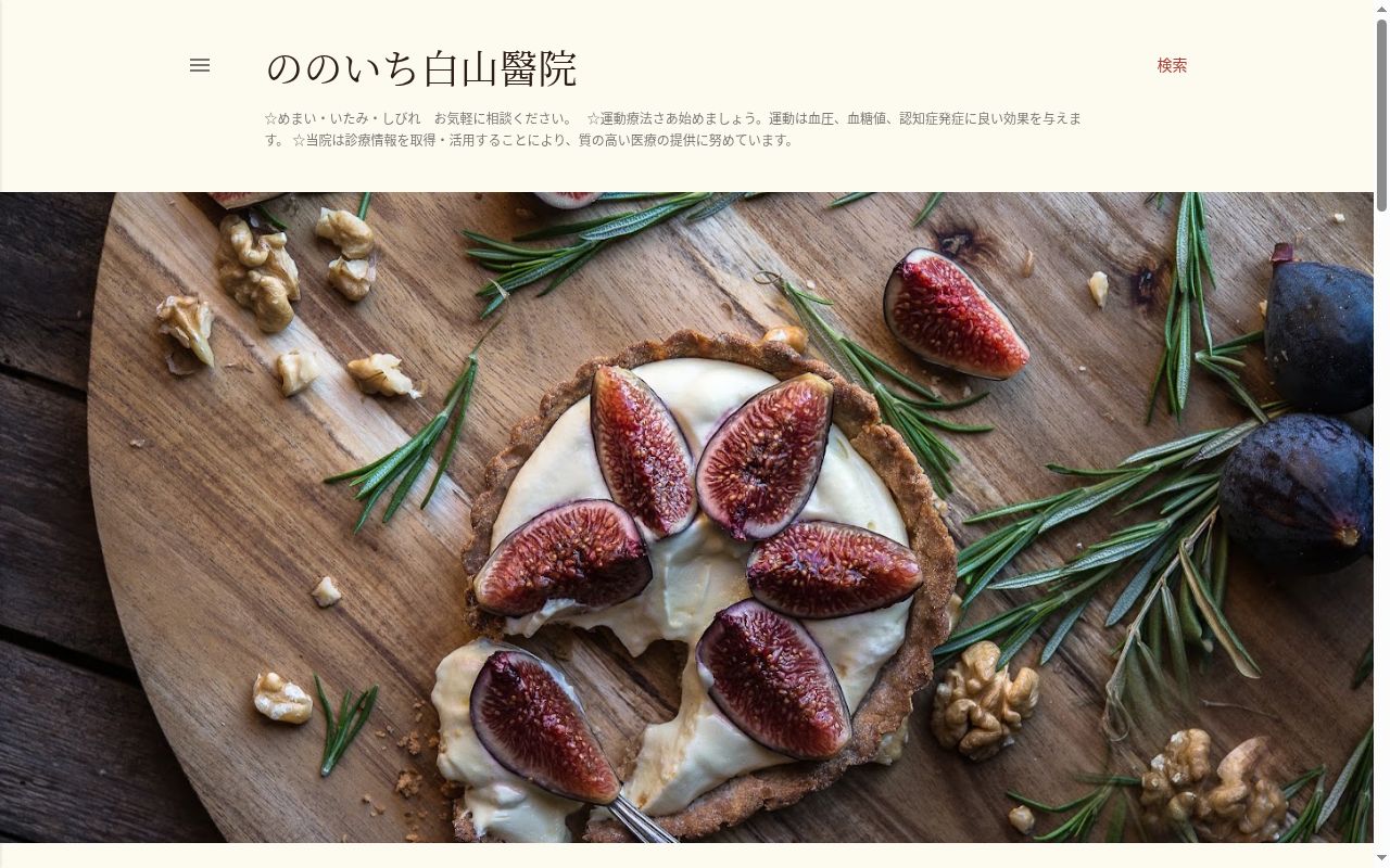 医療法人社団 ののいち白山醫院の公式サイトのスクリーンショット