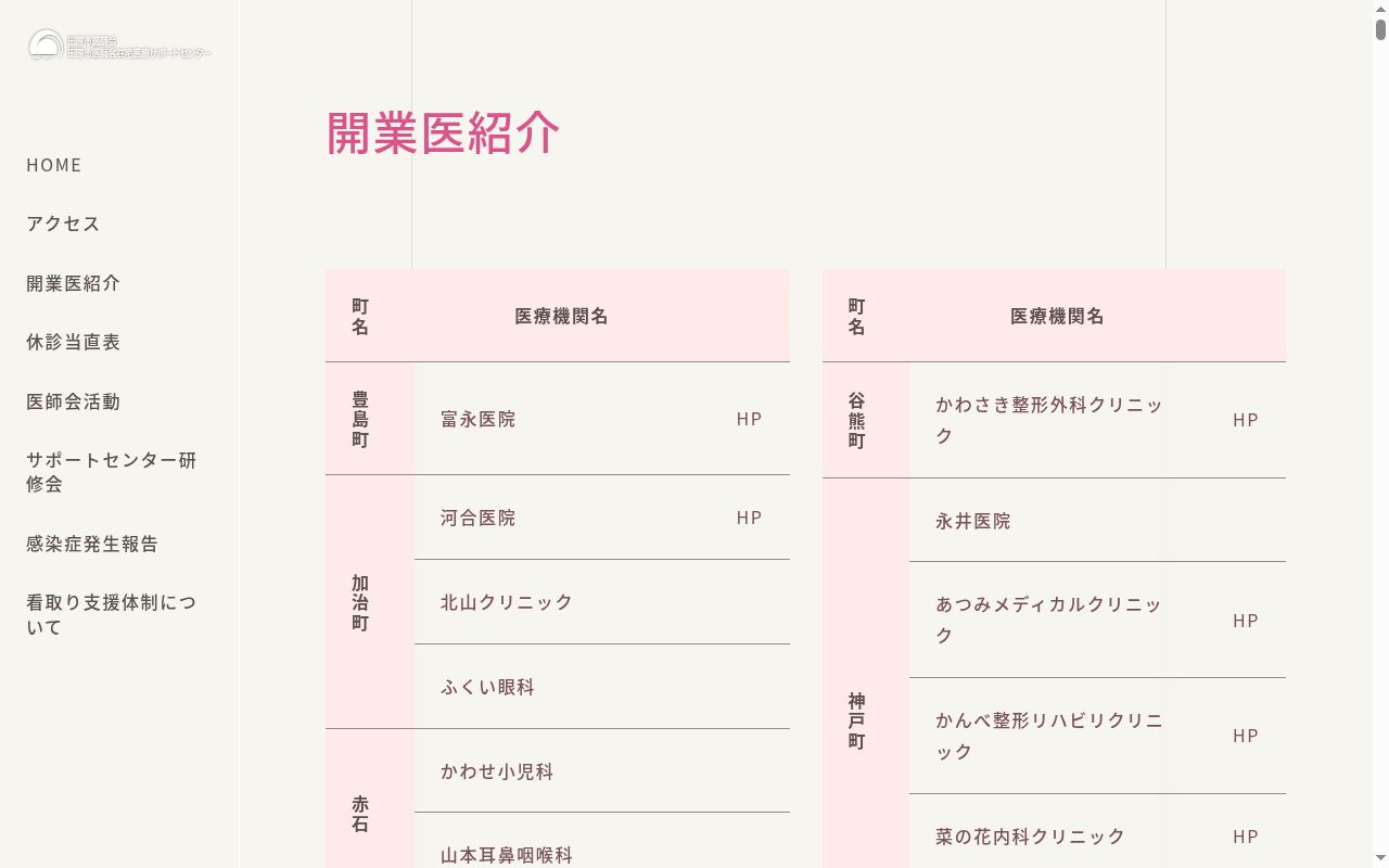 田原市赤羽根診療所の公式サイトのスクリーンショット